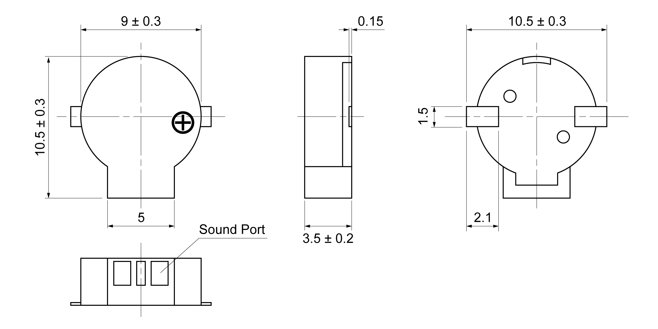 SMT9035D-27A3-16 Mechanical Drawing